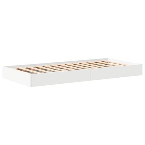vidaXL Bookcase Bed White 100x200 cm Engineered Wood