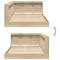 vidaXL Bookcase Bed Sonoma Oak 140x200 cm Engineered Wood