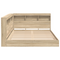 vidaXL Bookcase Bed Sonoma Oak 140x200 cm Engineered Wood