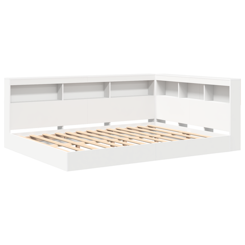 vidaXL Bookcase Bed White 160x200 cm Engineered Wood