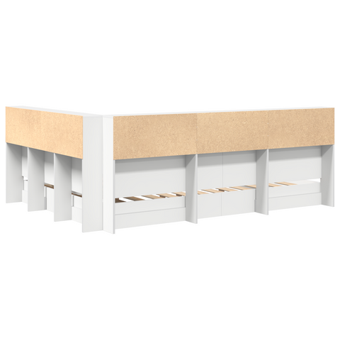 vidaXL Bookcase Bed White 160x200 cm Engineered Wood