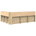 vidaXL Bookcase Bed Sonoma Oak 160x200 cm Engineered Wood