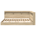 vidaXL Bookcase Bed Sonoma Oak 160x200 cm Engineered Wood