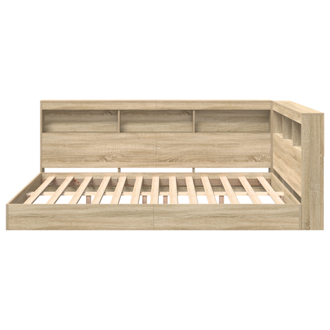 vidaXL Bookcase Bed Sonoma Oak 160x200 cm Engineered Wood