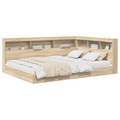 vidaXL Bookcase Bed Sonoma Oak 160x200 cm Engineered Wood