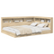 vidaXL Bookcase Bed Sonoma Oak 160x200 cm Engineered Wood