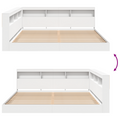 vidaXL Bookcase Bed White 180x200 cm Engineered Wood