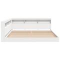 vidaXL Bookcase Bed White 180x200 cm Engineered Wood