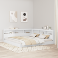 vidaXL Bookcase Bed White 180x200 cm Engineered Wood