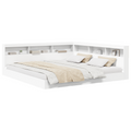 vidaXL Bookcase Bed White 180x200 cm Engineered Wood