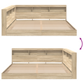 vidaXL Bookcase Bed Sonoma Oak 180x200 cm Engineered Wood