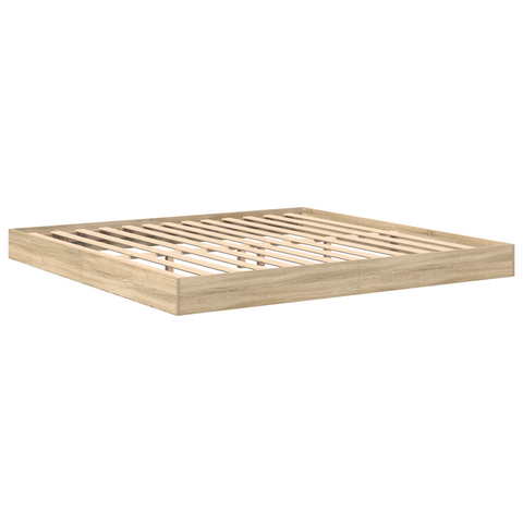 vidaXL Bookcase Bed Sonoma Oak 180x200 cm Engineered Wood