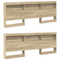 vidaXL Bookcase Bed Sonoma Oak 180x200 cm Engineered Wood