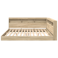 vidaXL Bookcase Bed Sonoma Oak 180x200 cm Engineered Wood