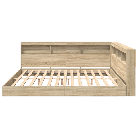 vidaXL Bookcase Bed Sonoma Oak 180x200 cm Engineered Wood