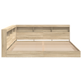 vidaXL Bookcase Bed Sonoma Oak 180x200 cm Engineered Wood