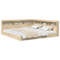vidaXL Bookcase Bed Sonoma Oak 180x200 cm Engineered Wood