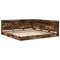 vidaXL Bookcase Bed Smoked Oak 180x200 cm Engineered Wood