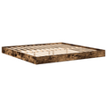 vidaXL Bookcase Bed Smoked Oak 180x200 cm Engineered Wood