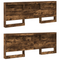 vidaXL Bookcase Bed Smoked Oak 180x200 cm Engineered Wood