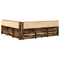 vidaXL Bookcase Bed Smoked Oak 180x200 cm Engineered Wood