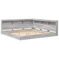 vidaXL Bookcase Bed Grey Sonoma 180x200 cm Engineered Wood