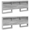 vidaXL Bookcase Bed Grey Sonoma 180x200 cm Engineered Wood