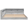 vidaXL Bookcase Bed Grey Sonoma 180x200 cm Engineered Wood