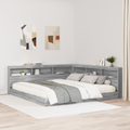 vidaXL Bookcase Bed Grey Sonoma 180x200 cm Engineered Wood