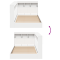 vidaXL Bookcase Bed White 90x190 cm Engineered Wood