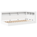 vidaXL Bookcase Bed White 75x190 cm Engineered Wood