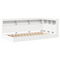 vidaXL Bookcase Bed White 75x190 cm Engineered Wood