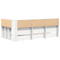 vidaXL Bookcase Bed White 75x190 cm Engineered Wood
