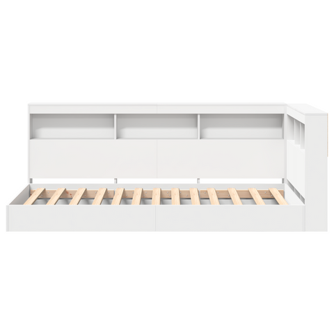 vidaXL Bookcase Bed White 75x190 cm Engineered Wood