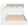 vidaXL Bookcase Bed White 75x190 cm Engineered Wood