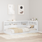 vidaXL Bookcase Bed White 75x190 cm Engineered Wood