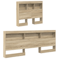 vidaXL Bookcase Bed Sonoma Oak 75x190 cm Engineered Wood