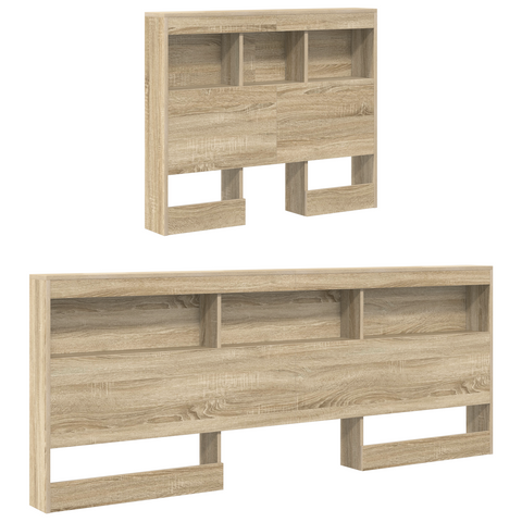 vidaXL Bookcase Bed Sonoma Oak 75x190 cm Engineered Wood
