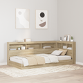 vidaXL Bookcase Bed Sonoma Oak 75x190 cm Engineered Wood