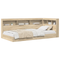 vidaXL Bookcase Bed Sonoma Oak 75x190 cm Engineered Wood