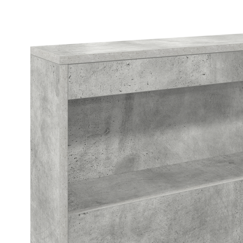 vidaXL Bookcase Bed Concrete Grey 75x190 cm Engineered Wood