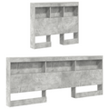 vidaXL Bookcase Bed Concrete Grey 75x190 cm Engineered Wood