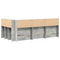 vidaXL Bookcase Bed Concrete Grey 75x190 cm Engineered Wood