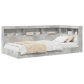 vidaXL Bookcase Bed Concrete Grey 75x190 cm Engineered Wood
