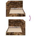 vidaXL Bookcase Bed Smoked Oak 75x190 cm Engineered Wood