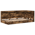 vidaXL Bookcase Bed Smoked Oak 75x190 cm Engineered Wood