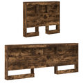 vidaXL Bookcase Bed Smoked Oak 75x190 cm Engineered Wood