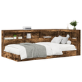 vidaXL Bookcase Bed Smoked Oak 75x190 cm Engineered Wood