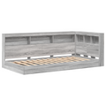vidaXL Bookcase Bed Grey Sonoma 75x190 cm Engineered Wood
