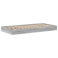 vidaXL Bookcase Bed Grey Sonoma 75x190 cm Engineered Wood